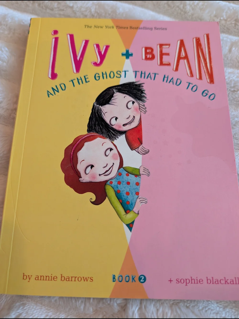 Scholastic Ivy + Bean Kids Book Yellow Pink